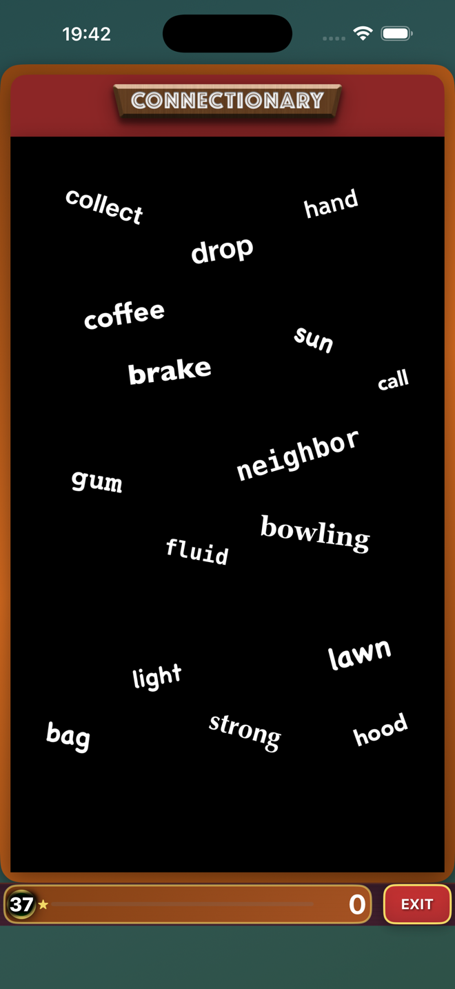 Connectionary game screen